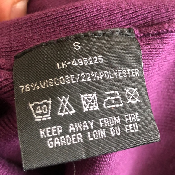 Purple long sleeves Top - Picture 4 of 4